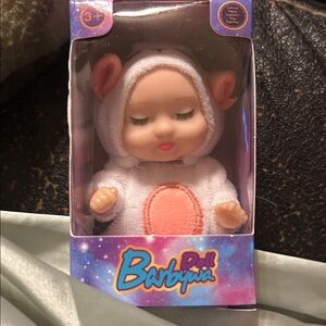 Barbynia Baby Doll in White and Pink Outfit